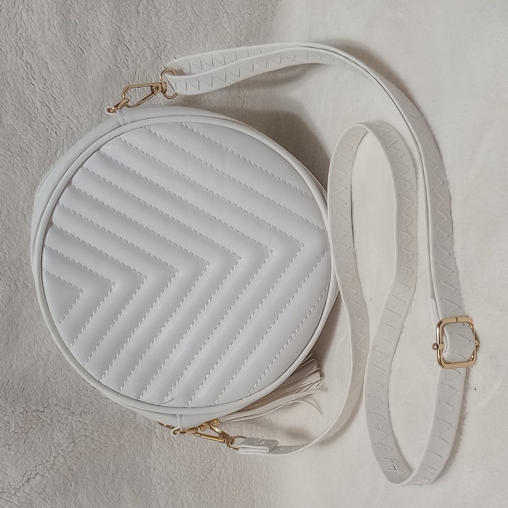 Cute White Round Purse